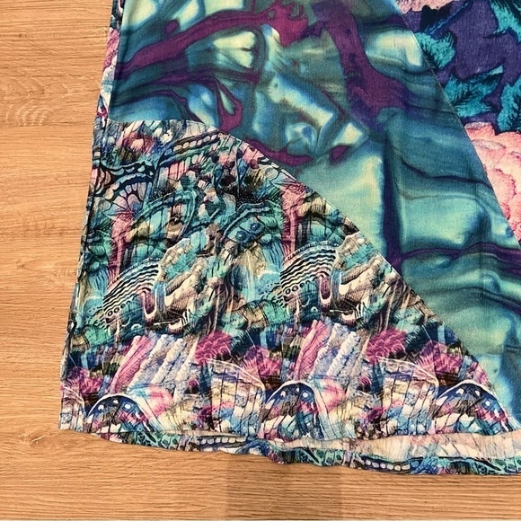 Soft Surroundings Lightweight Floral Butterfly Top Flowy Boho Short Sleeve Sz S - Picture 4 of 7